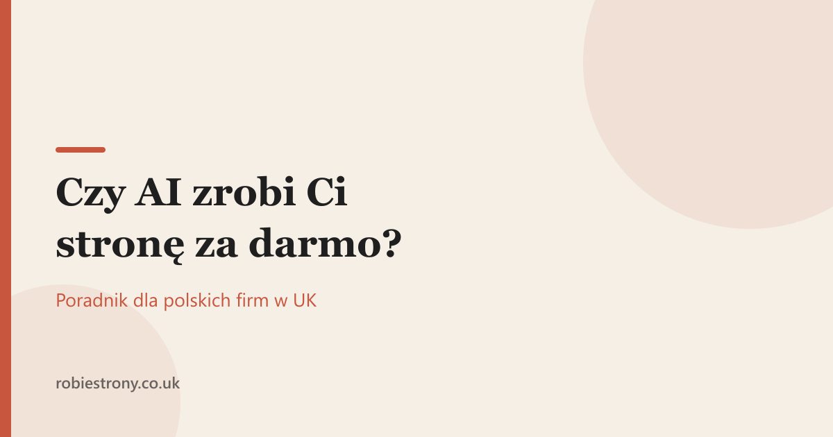 Właściciel małej firmy testuje generator stron AI na laptopie