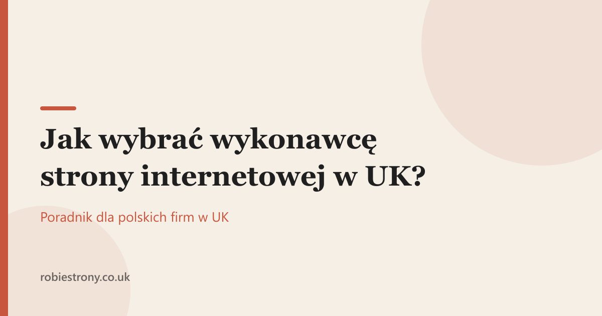 Właściciel firmy porównuje oferty wykonawców stron internetowych w UK