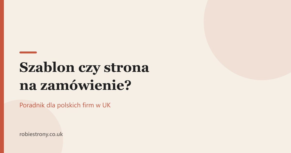 Porównanie trzech dróg do strony firmowej: kreator DIY, szablon WordPress i strona pisana na zamówienie