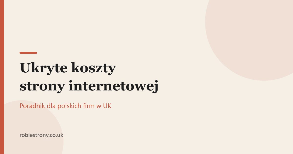 Właściciel firmy analizuje rachunki za utrzymanie strony internetowej po pierwszym roku