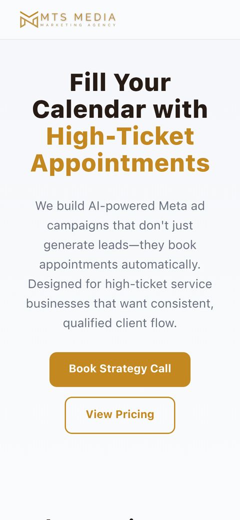 Strona MTS Media - widok na telefonie