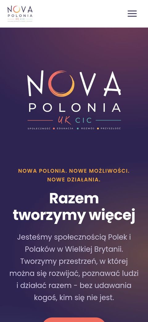 Strona NovaPolonia - widok na telefonie